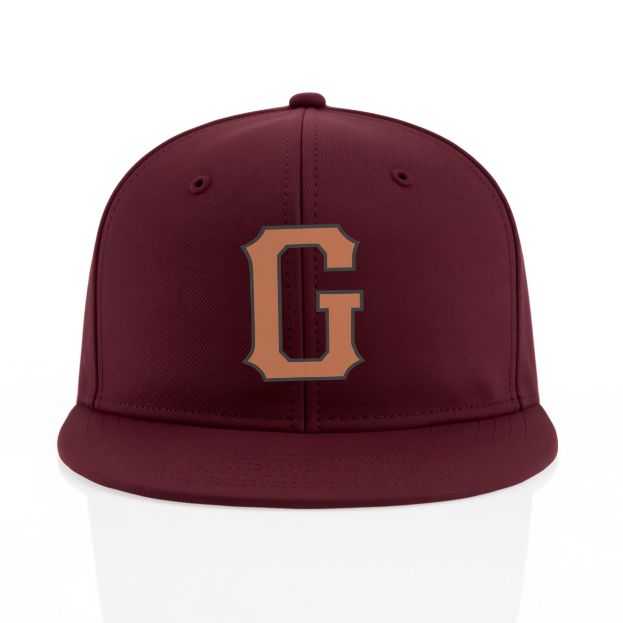 Custom Burgundy & Pink/Dark Grey Stitched Adjustable Snapback Hat