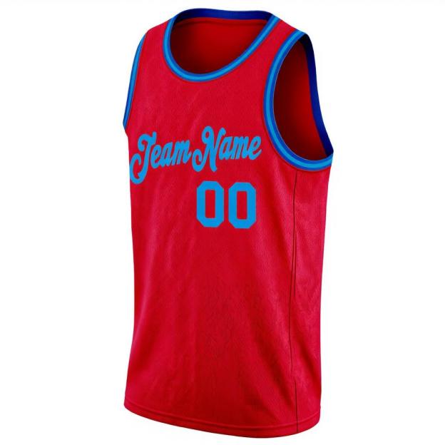 Custom Red & Royal Blue Basketball City Edition Jersey