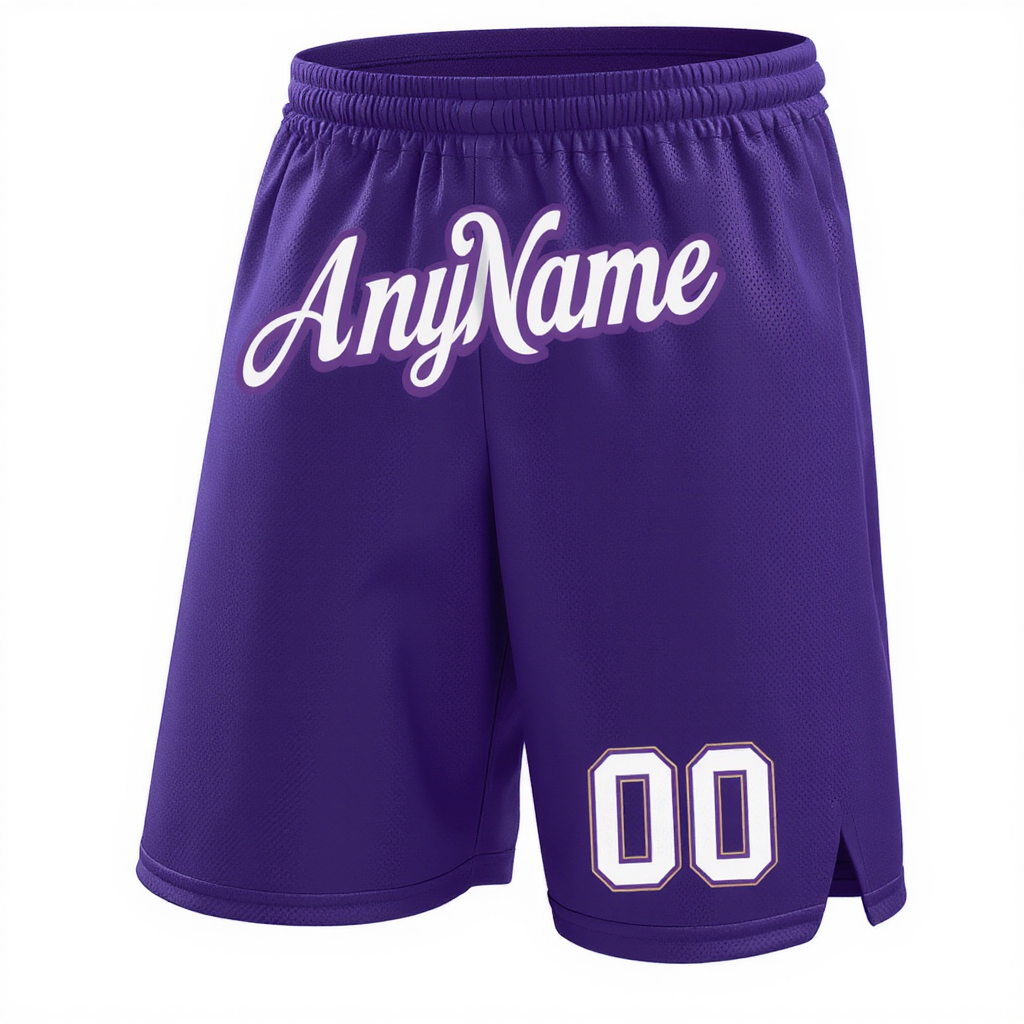 Custom Purple & White Shorts