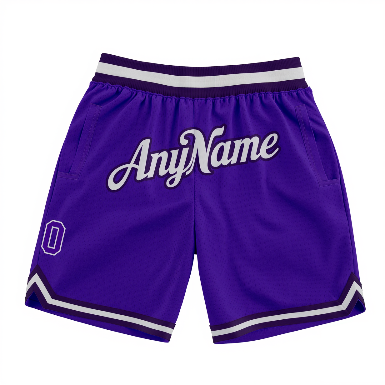 Custom Purple & White/Black Throwback Shorts