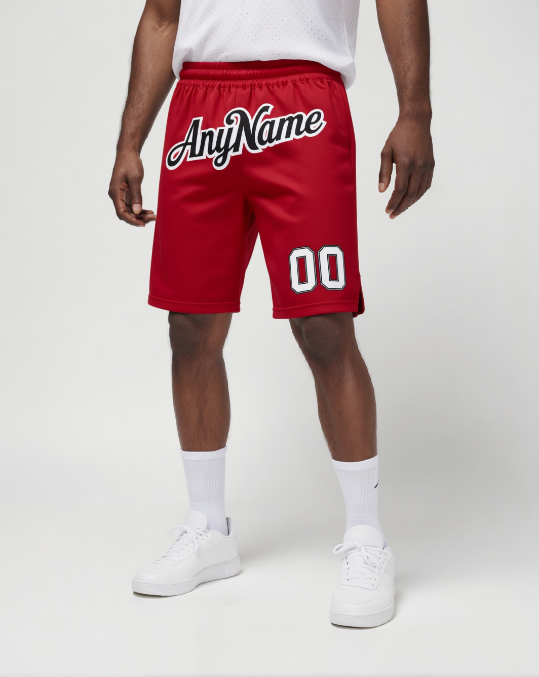 Custom Red & Black/White Shorts