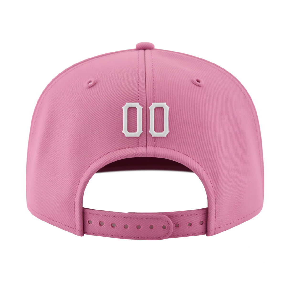Custom Pink & White/Gold Stitched Adjustable Snapback Hat