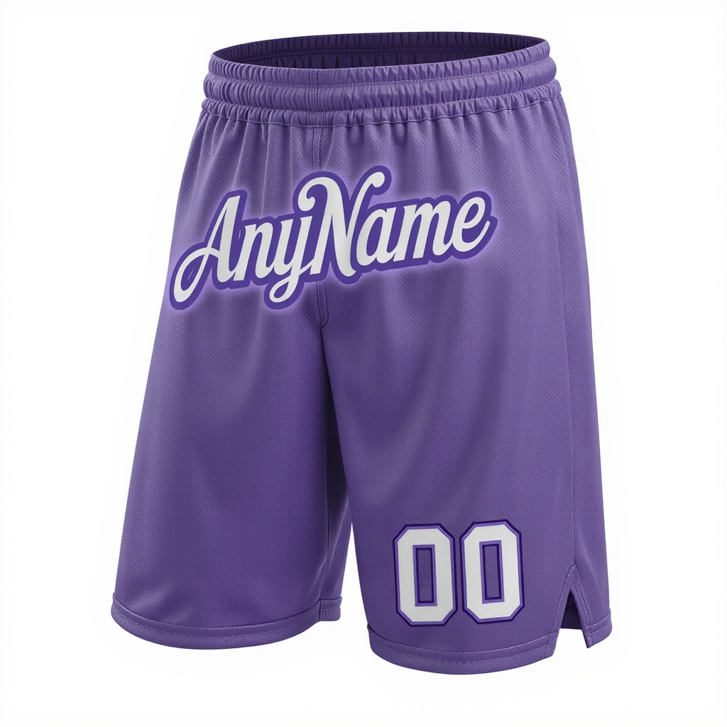 Custom Purple & White Shorts