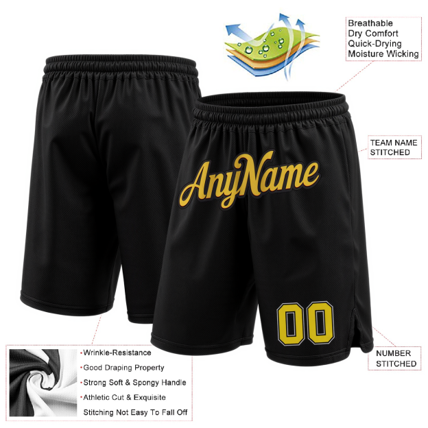 Custom Black & Yellow/White Shorts