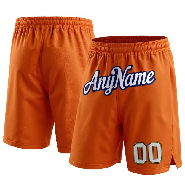 Custom Orange & White/Navy Shorts