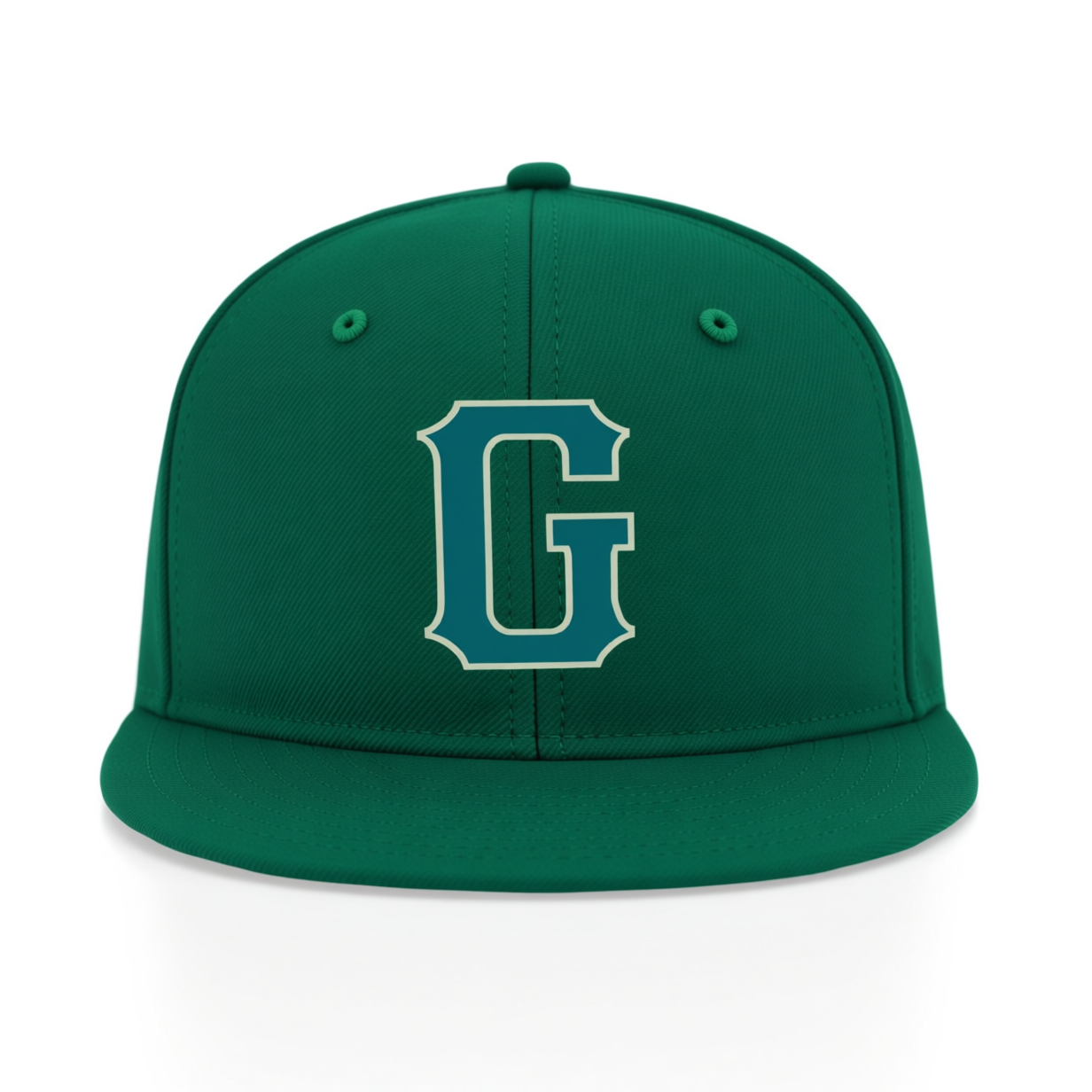 Custom Midnight Green & Teal/Grey Stitched Adjustable Snapback Hat