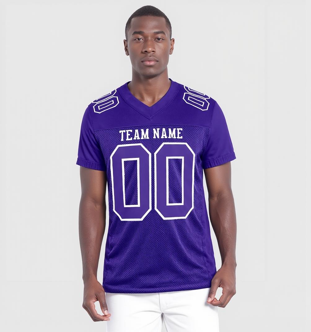 Custom Purple & White Football Jersey