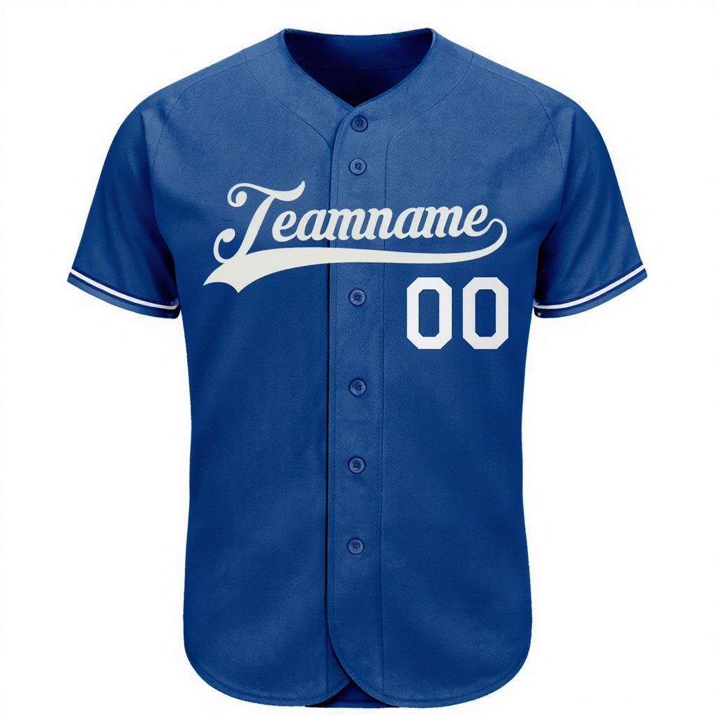 Custom Royal & Grey Baseball Jersey