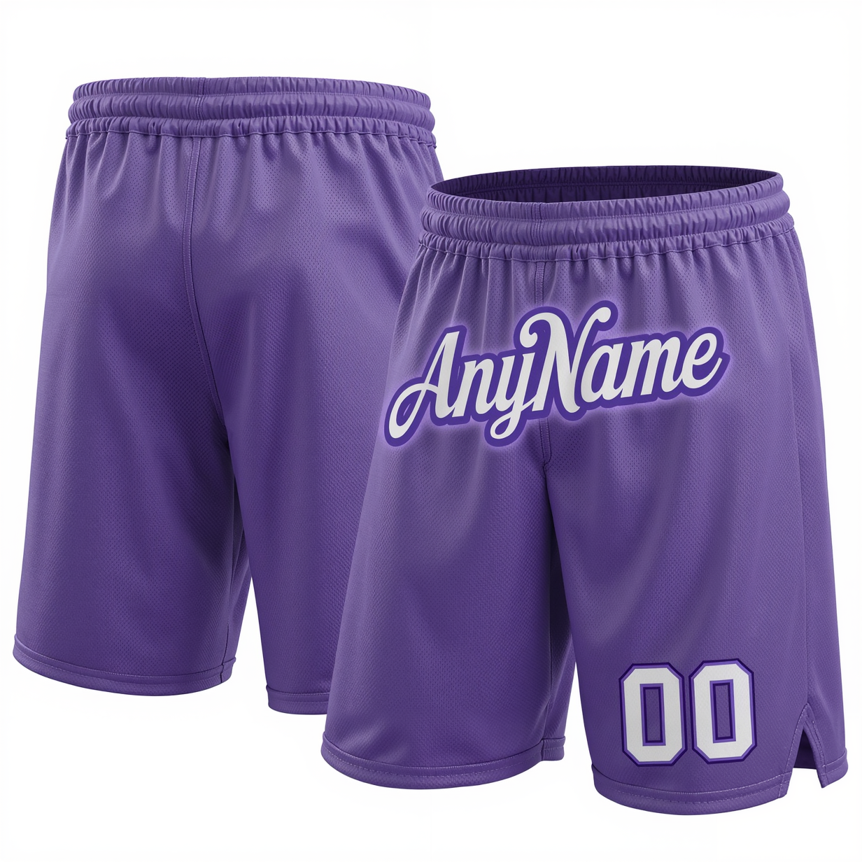 Custom Purple & White Shorts