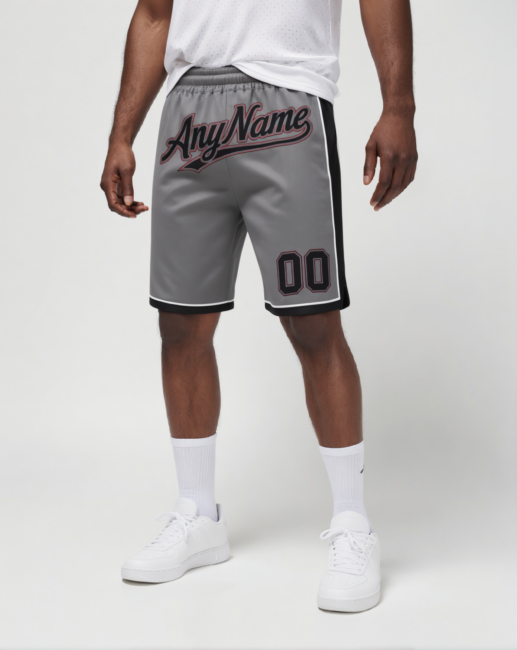 Custom Grey & Black/Pink Shorts