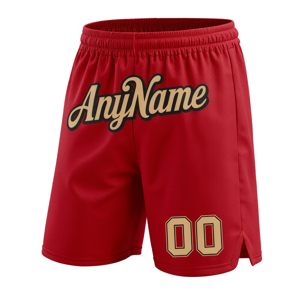 Custom Red & Beige/Black Shorts