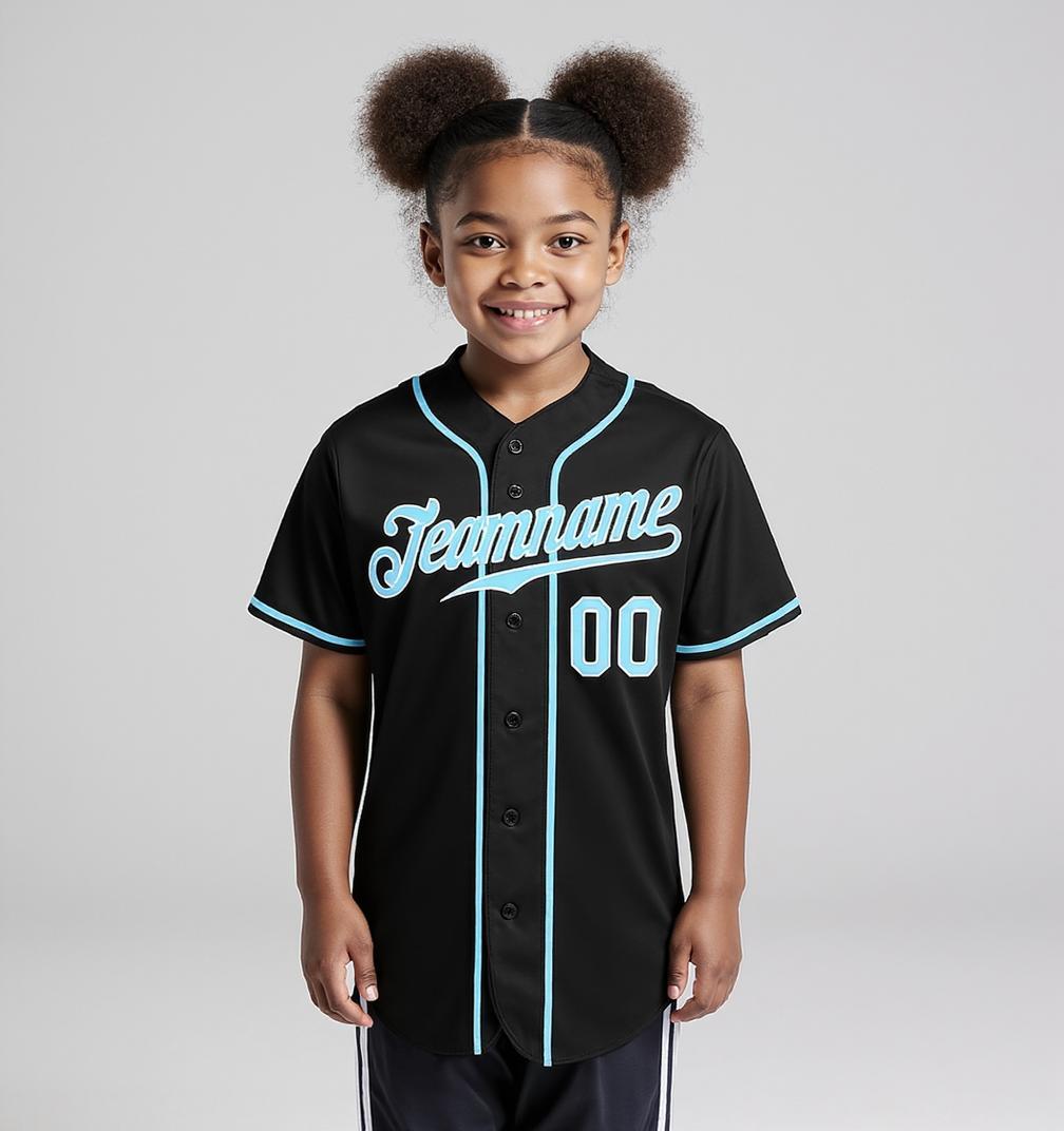 Custom Black & Mint Green/White Baseball Jersey