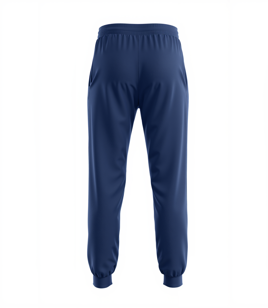Custom Navy Blue & White Fleece Jogger Sweatpants