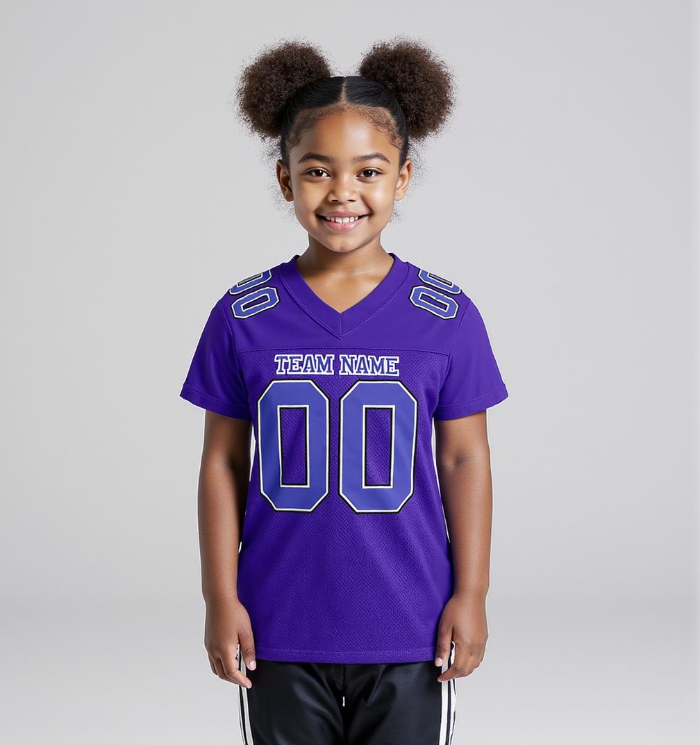 Custom Purple & White Football Jersey