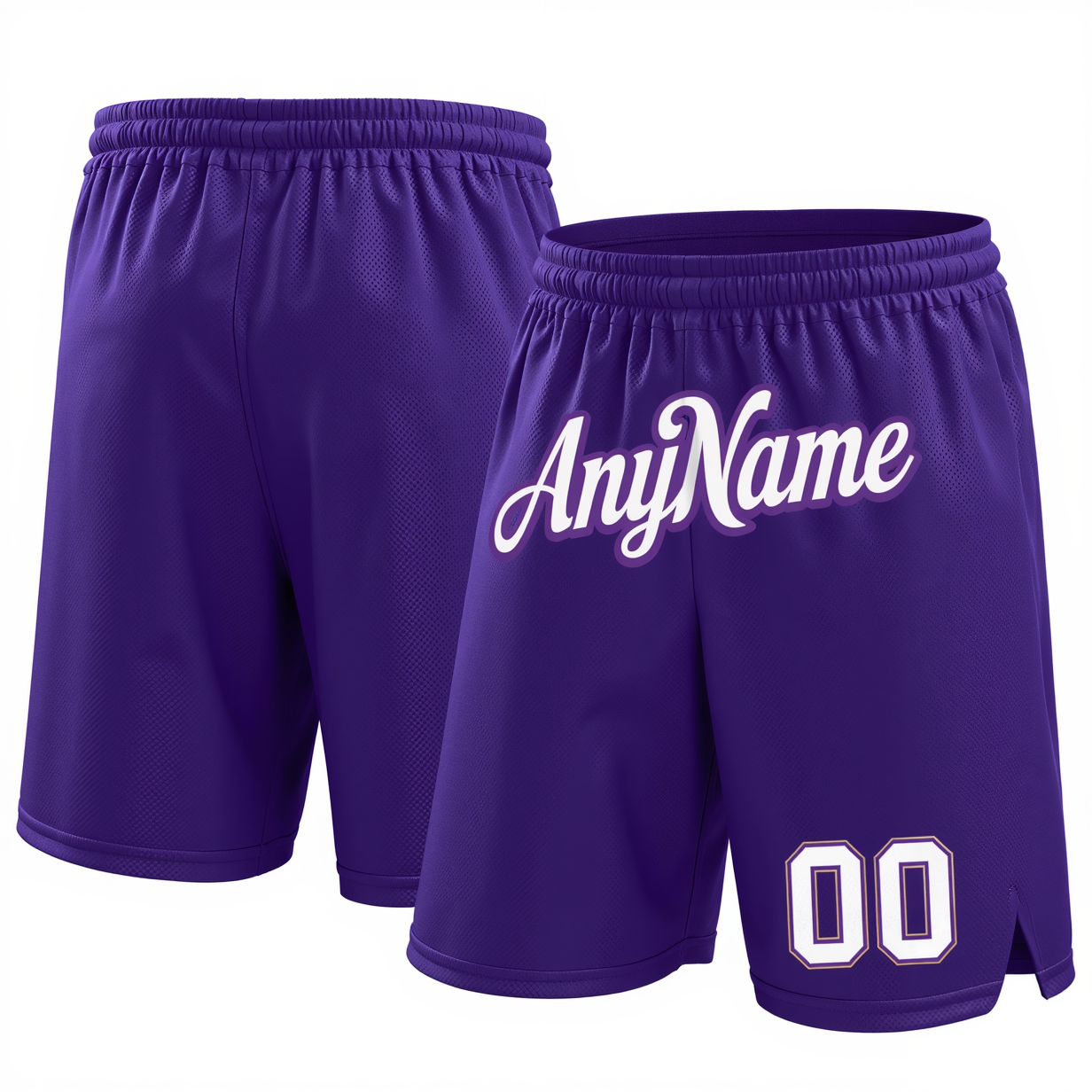 Custom Purple & White Shorts