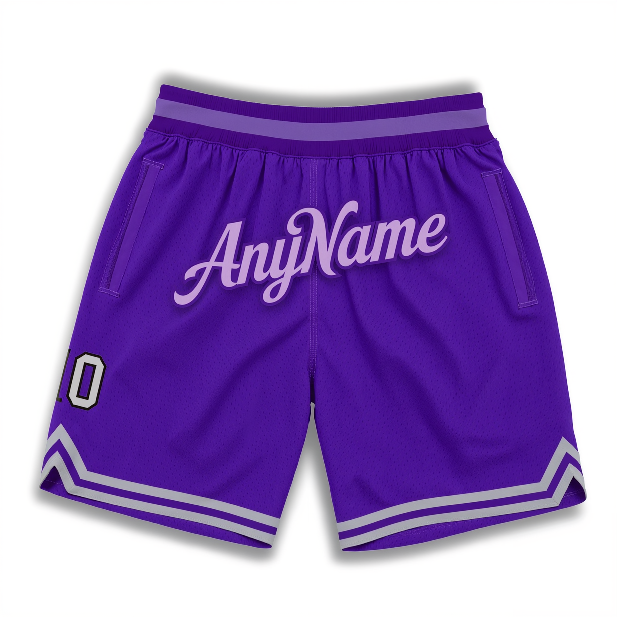 Custom Purple & Grey Throwback Shorts