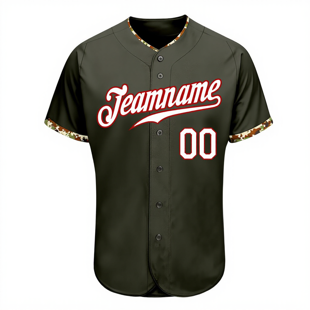 Custom Black & White/Red Baseball Jersey