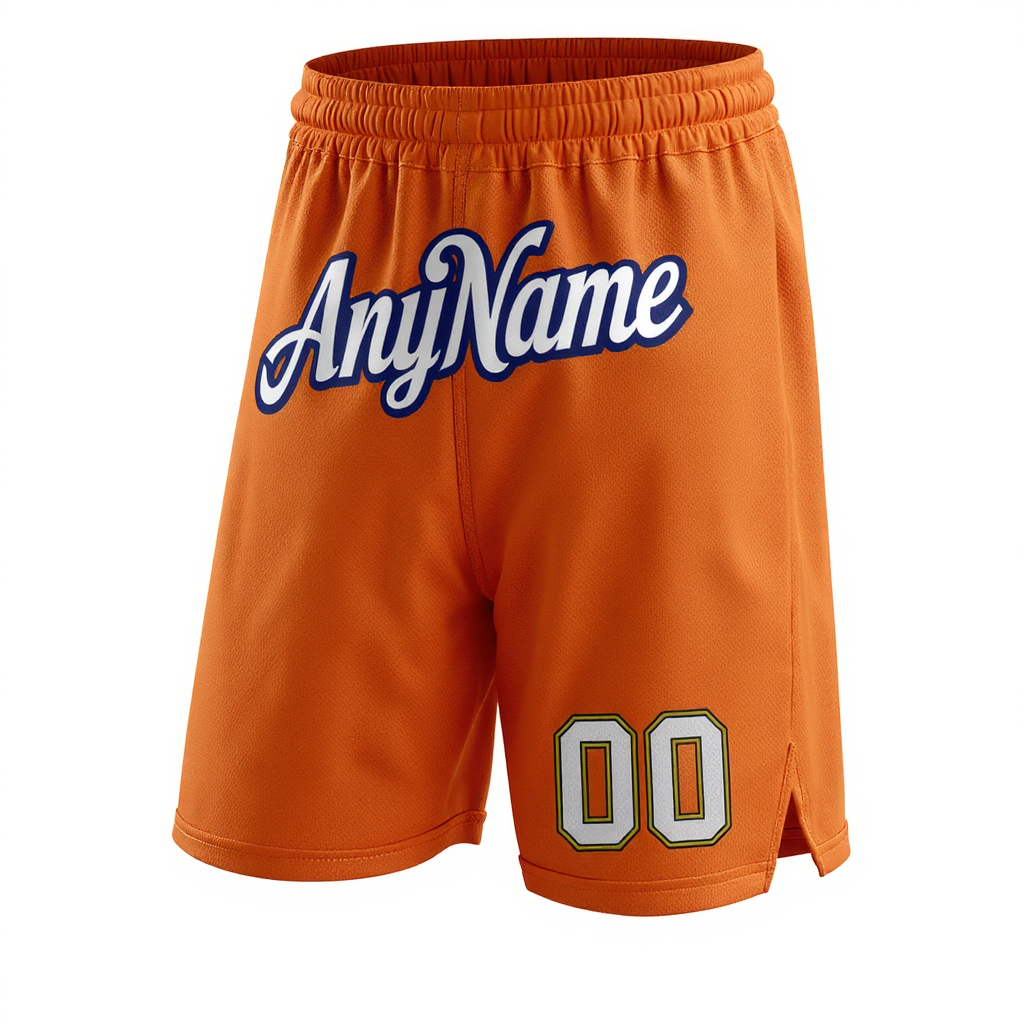 Custom Orange & White/Navy Shorts