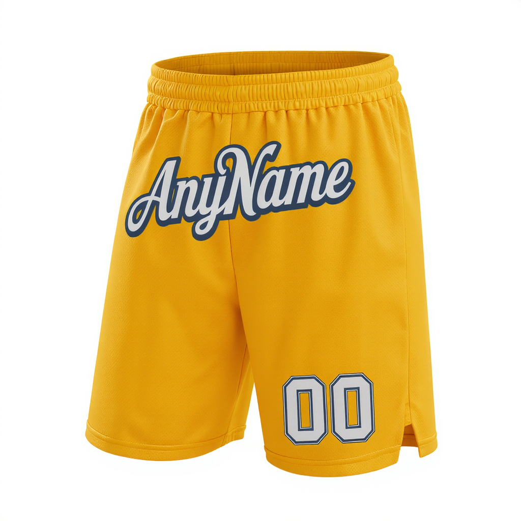 Custom Yellow & White/Royal Shorts