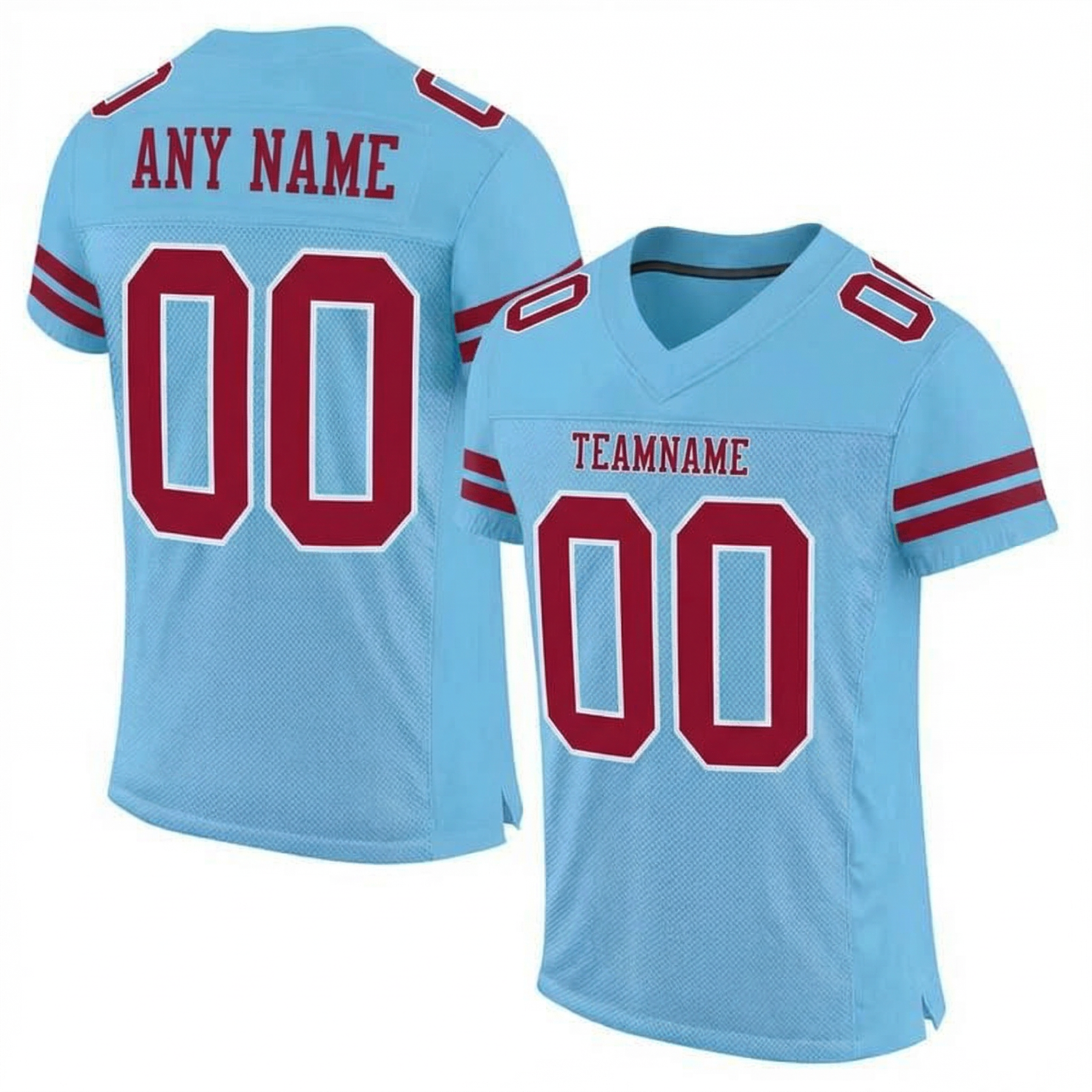 Custom Blue & Red/White Football Jersey