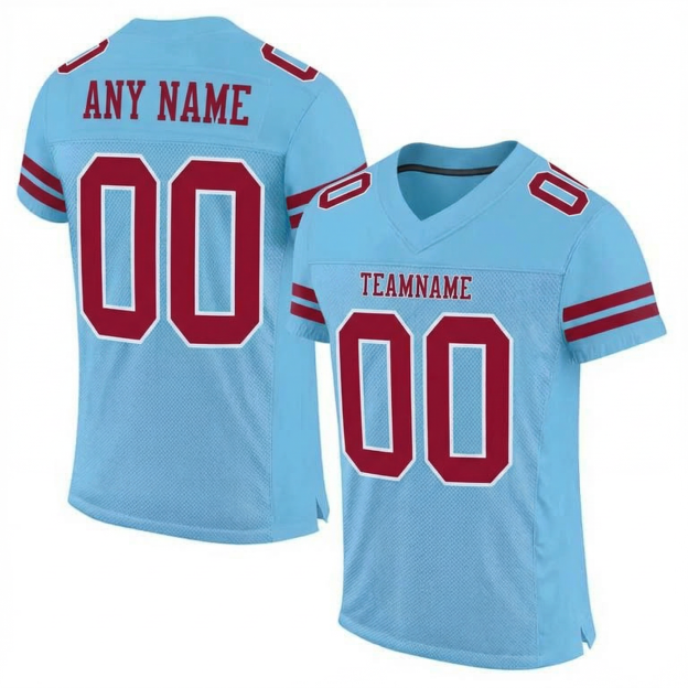 Custom Blue & Red/White Football Jersey