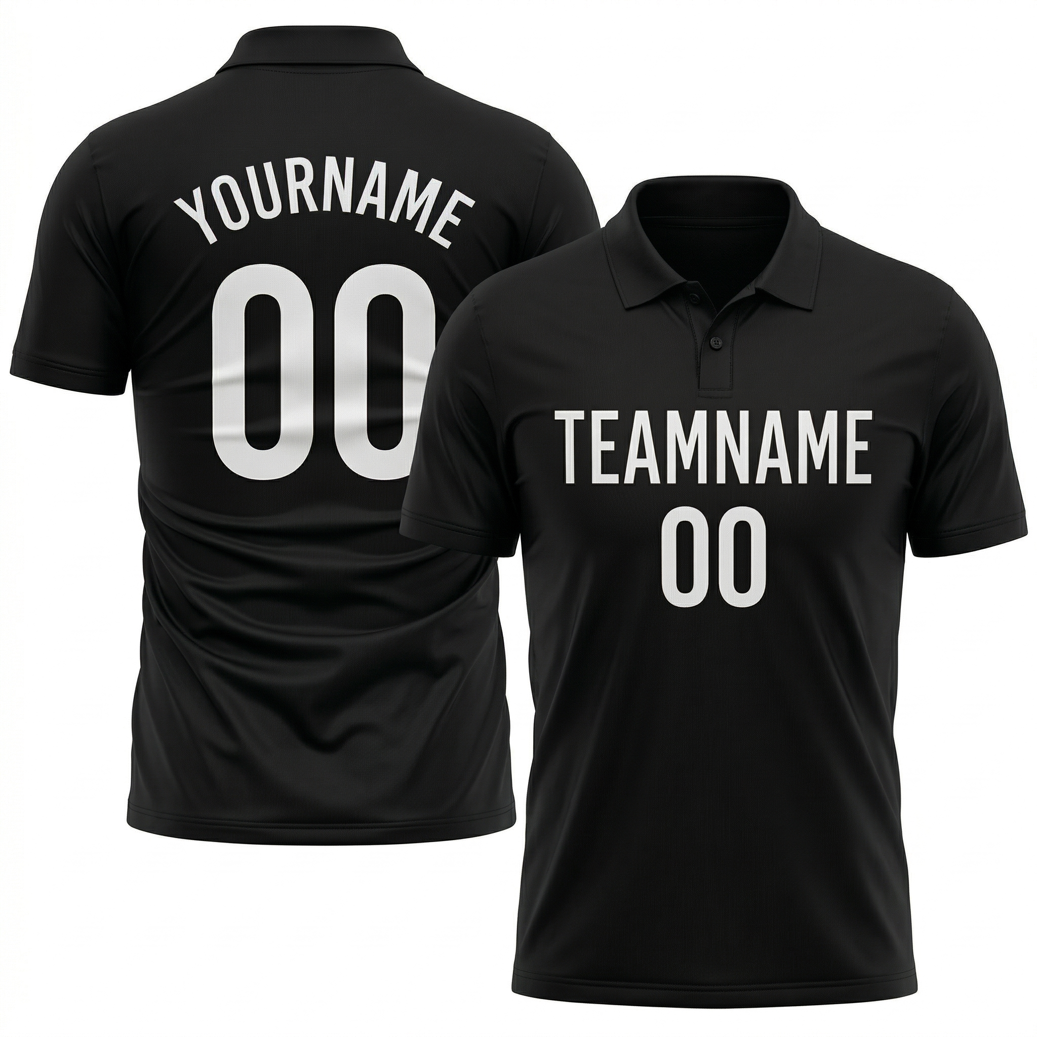Custom Black & White Custom Soccer Jersey