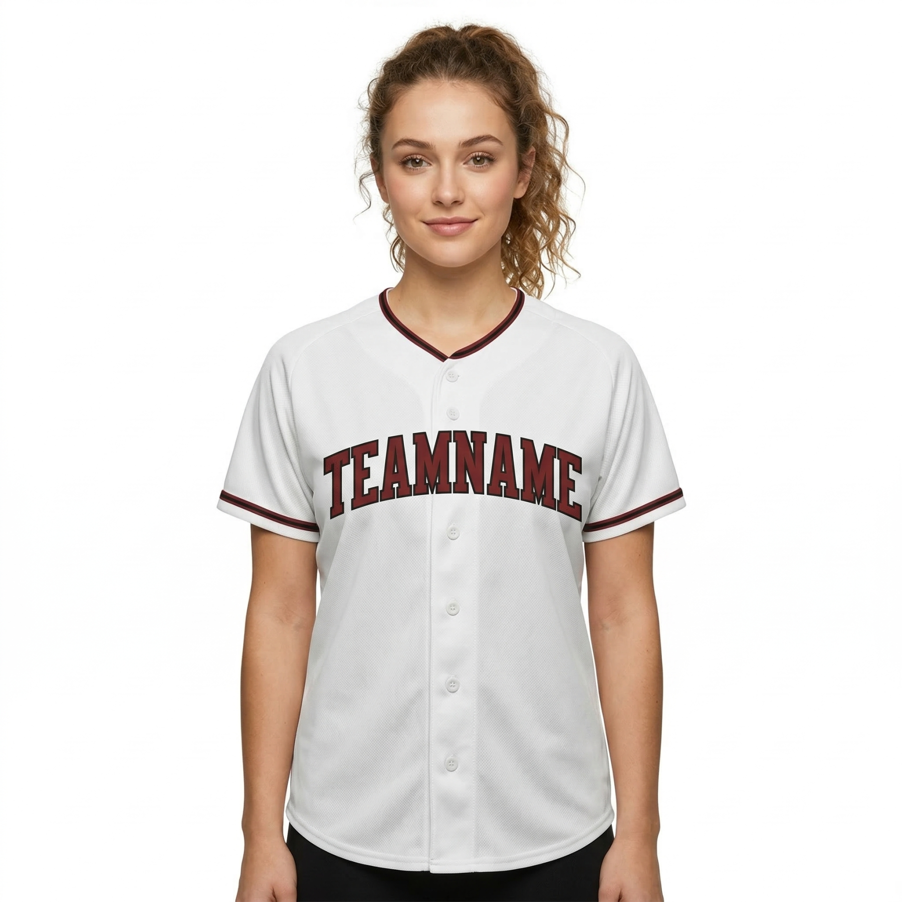 Custom White & Red/Black Classic Fashion Baseball Jersey