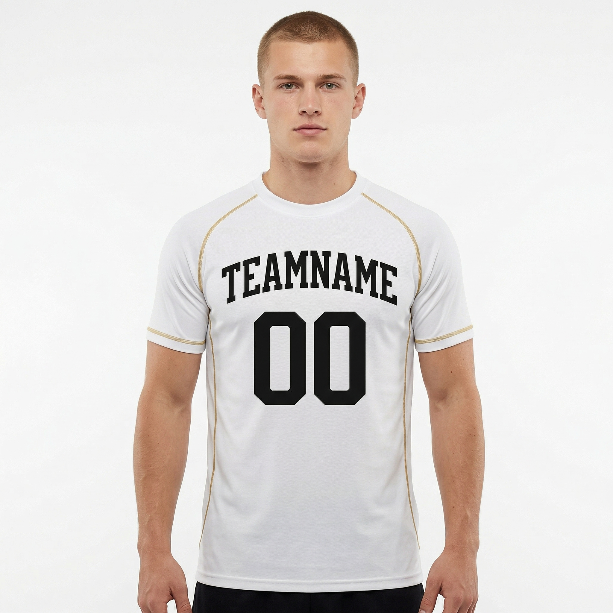 Custom White & Black Custom Soccer Jersey