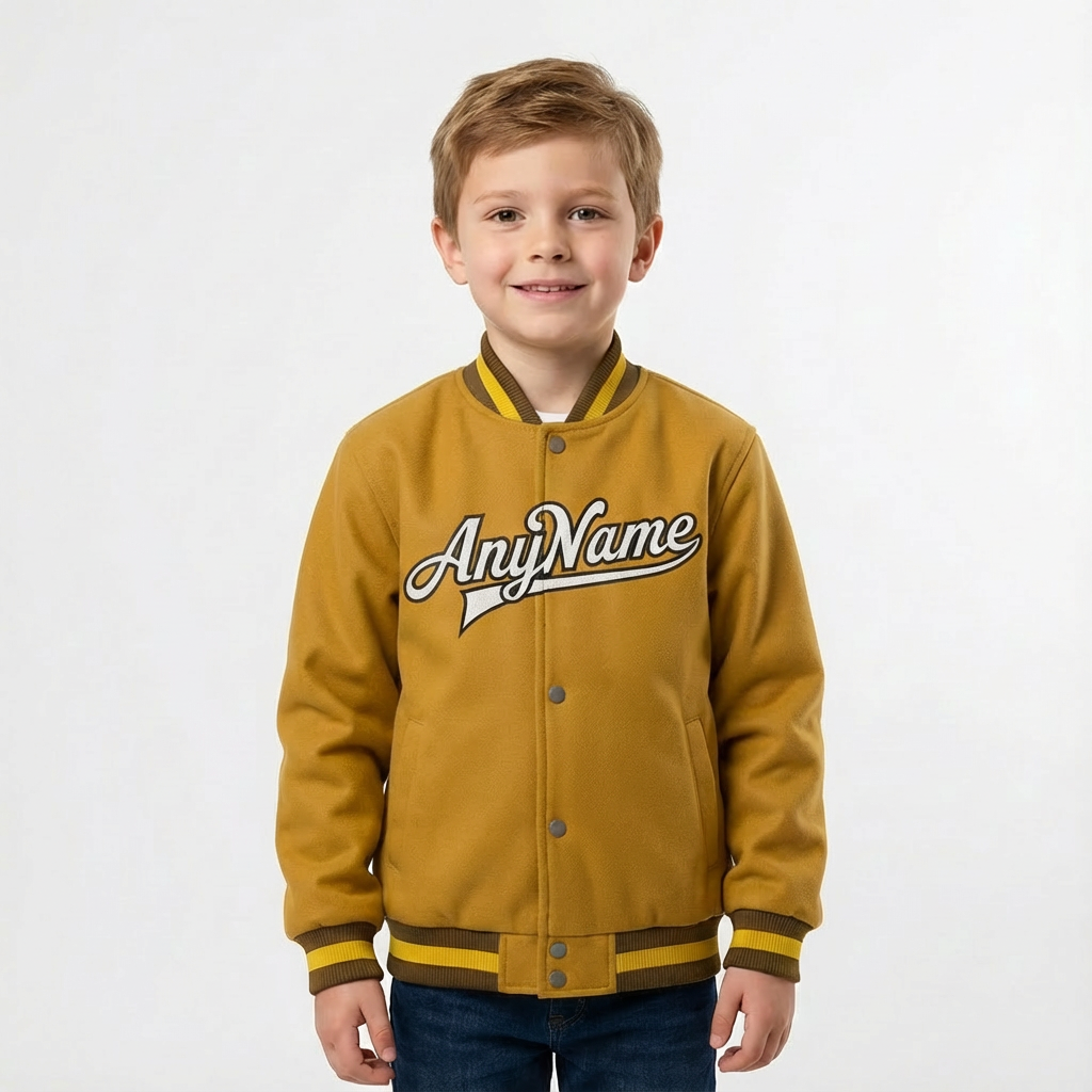 Custom Gold & White/Black Full-Snap Fleece Jacket