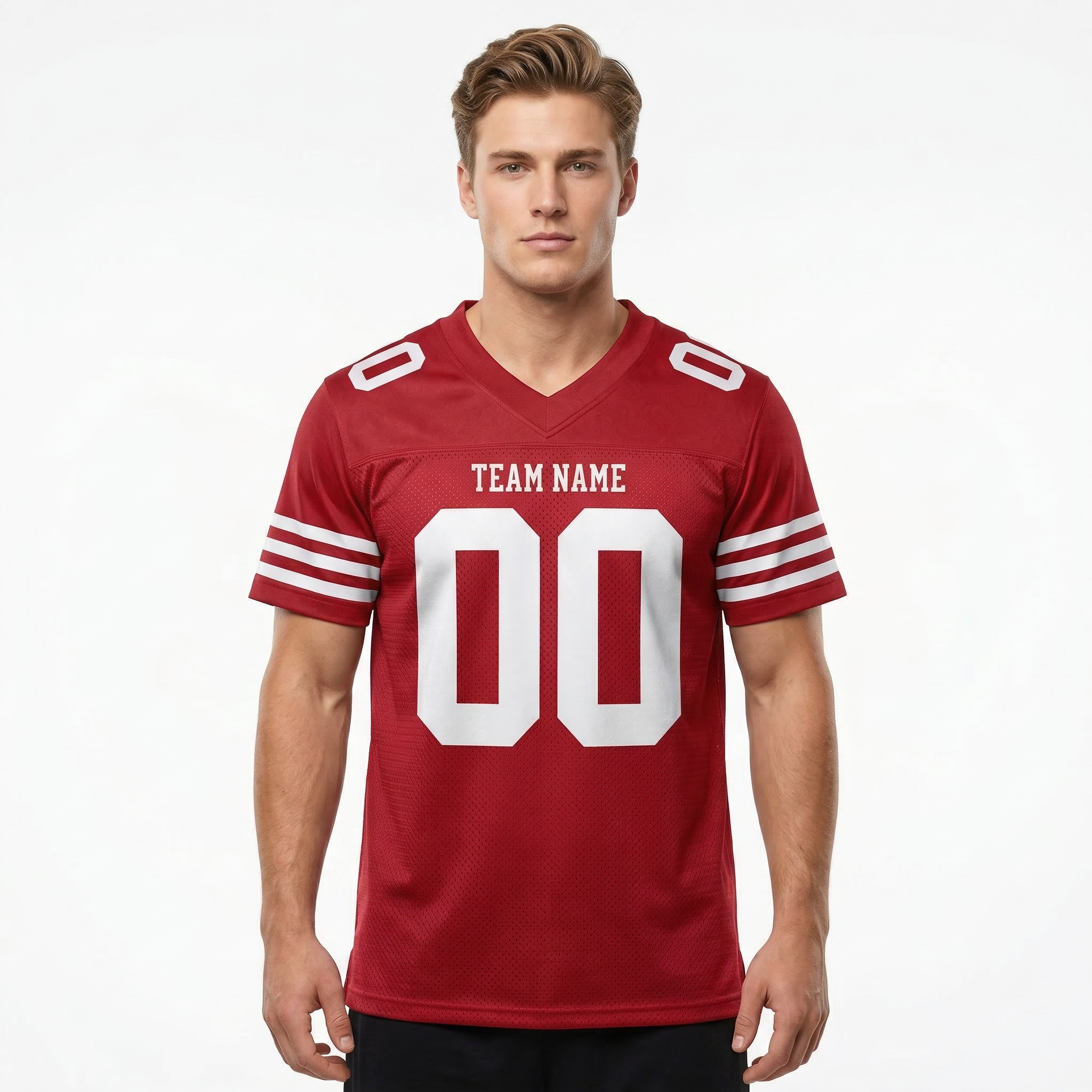 Custom Red & White Football Jersey