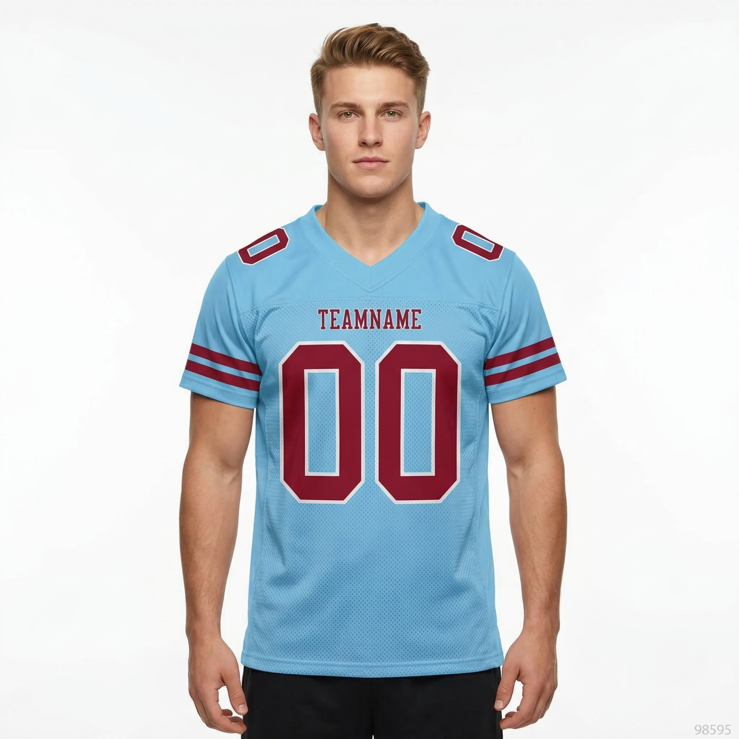 Custom Blue & Red/White Football Jersey