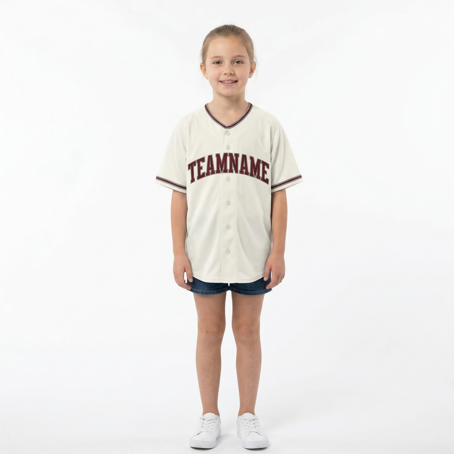 Custom White & Red/Black Classic Fashion Baseball Jersey