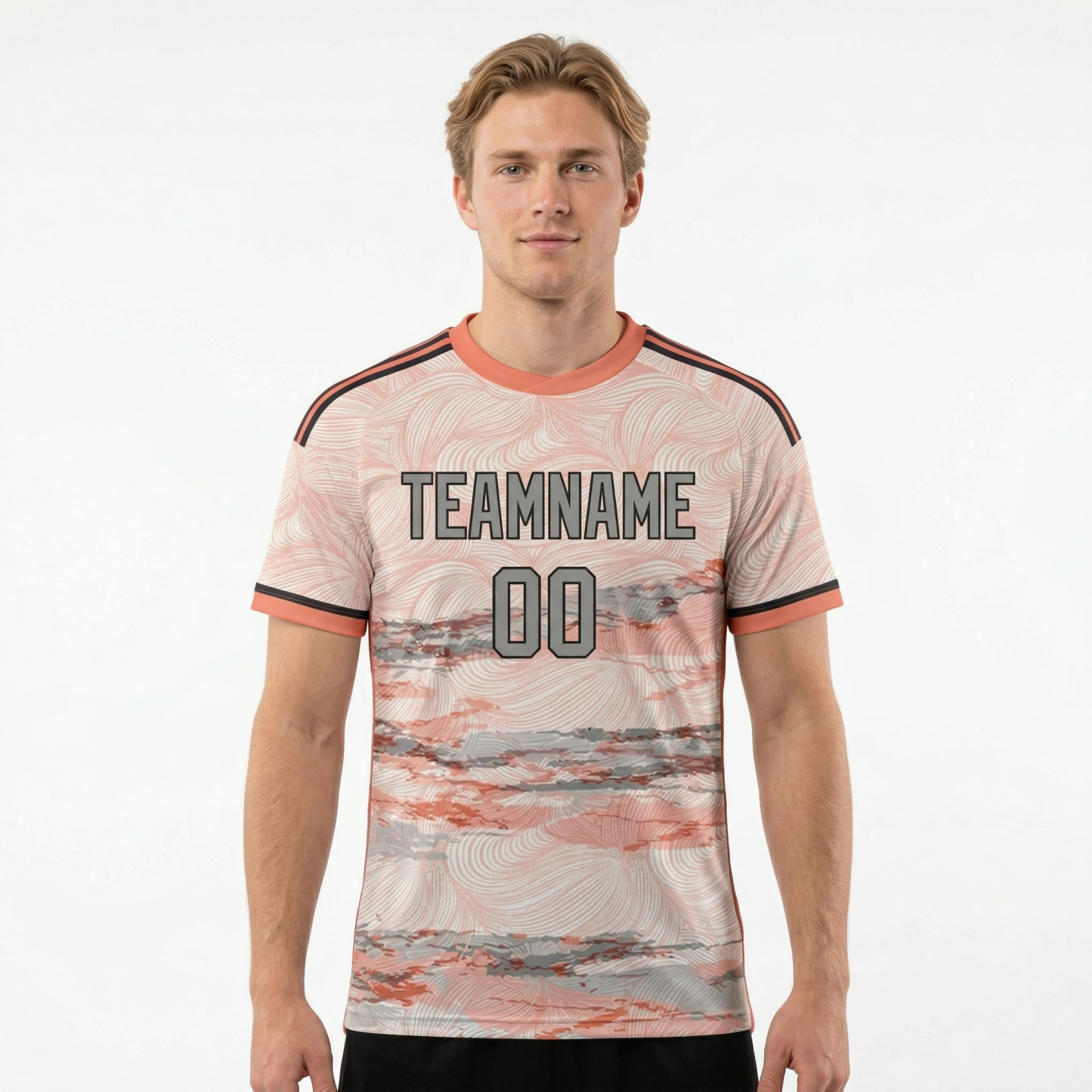 Custom Pink & White/Grey Custom Soccer Jersey