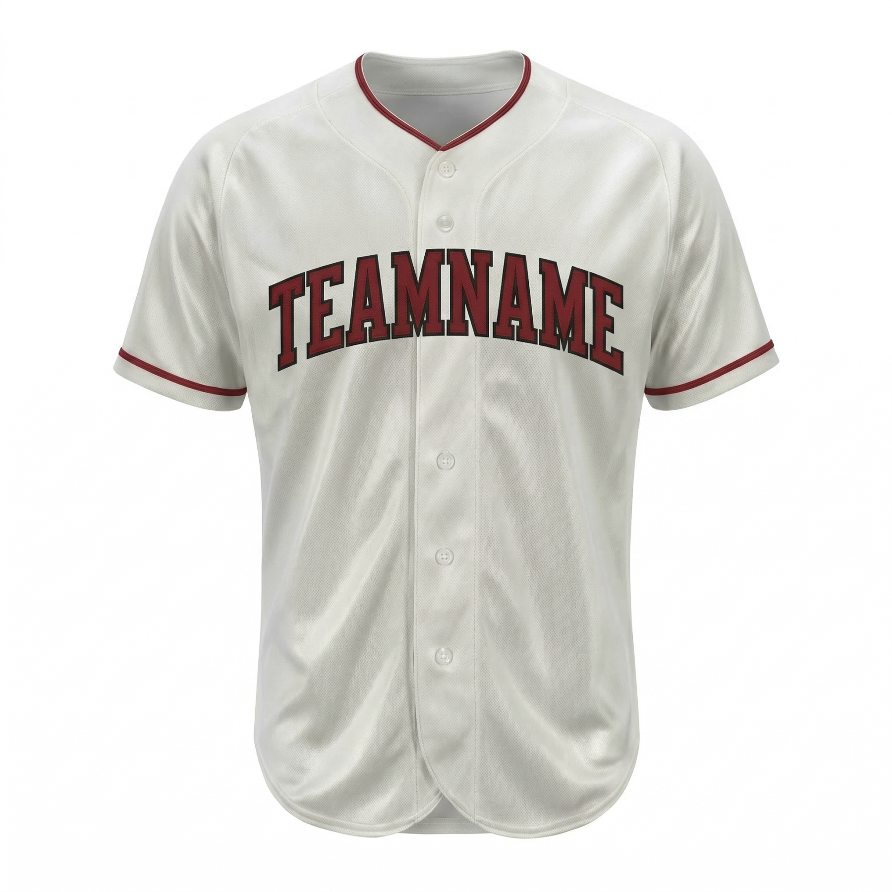Custom White & Red/Black Classic Fashion Baseball Jersey