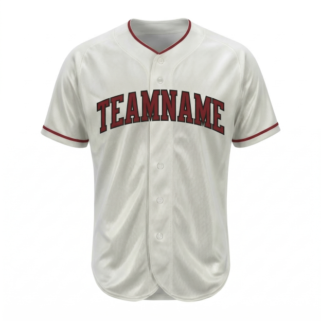 Custom White & Red/Black Classic Fashion Baseball Jersey