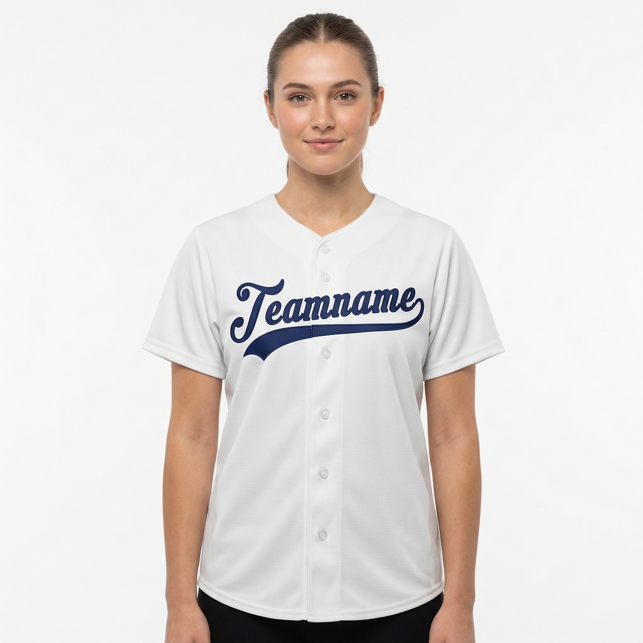 Custom White & Royal Classic Fashion Baseball Jersey