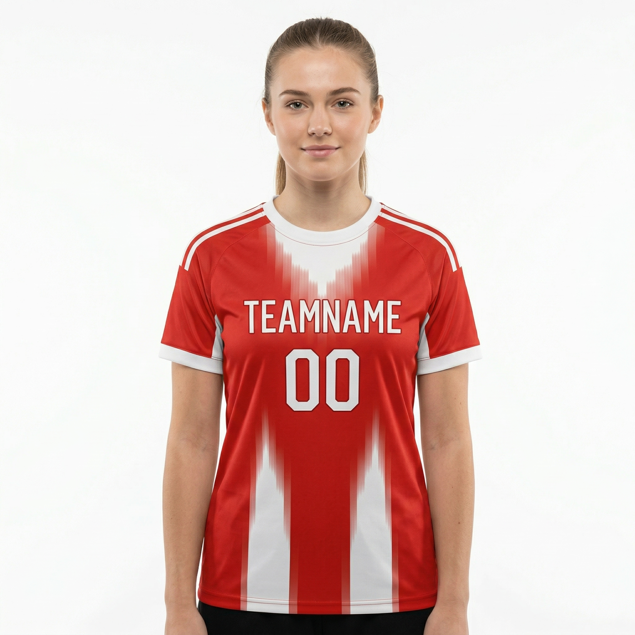 Custom Red & White Custom Soccer Jersey