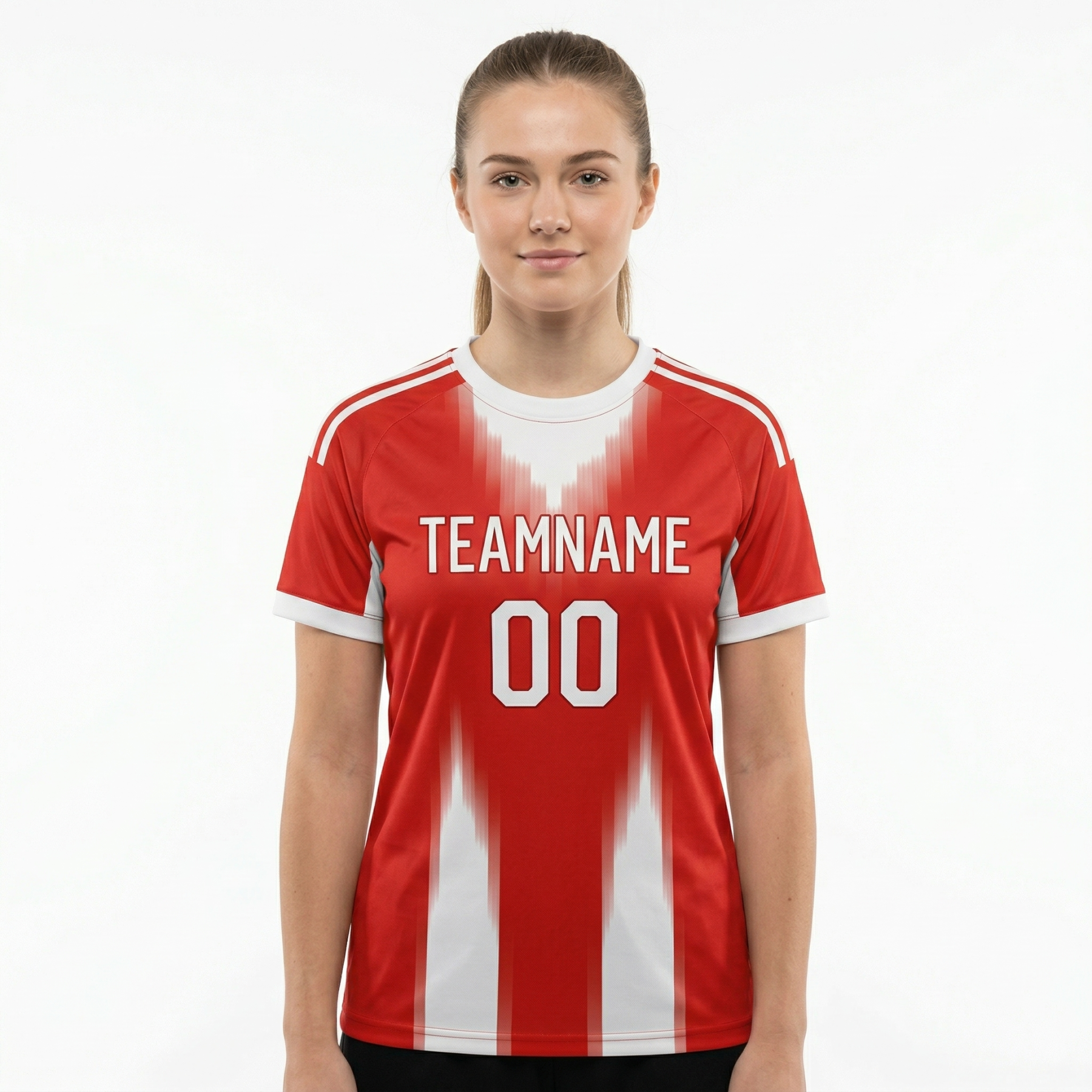 Custom Red & White Custom Soccer Jersey