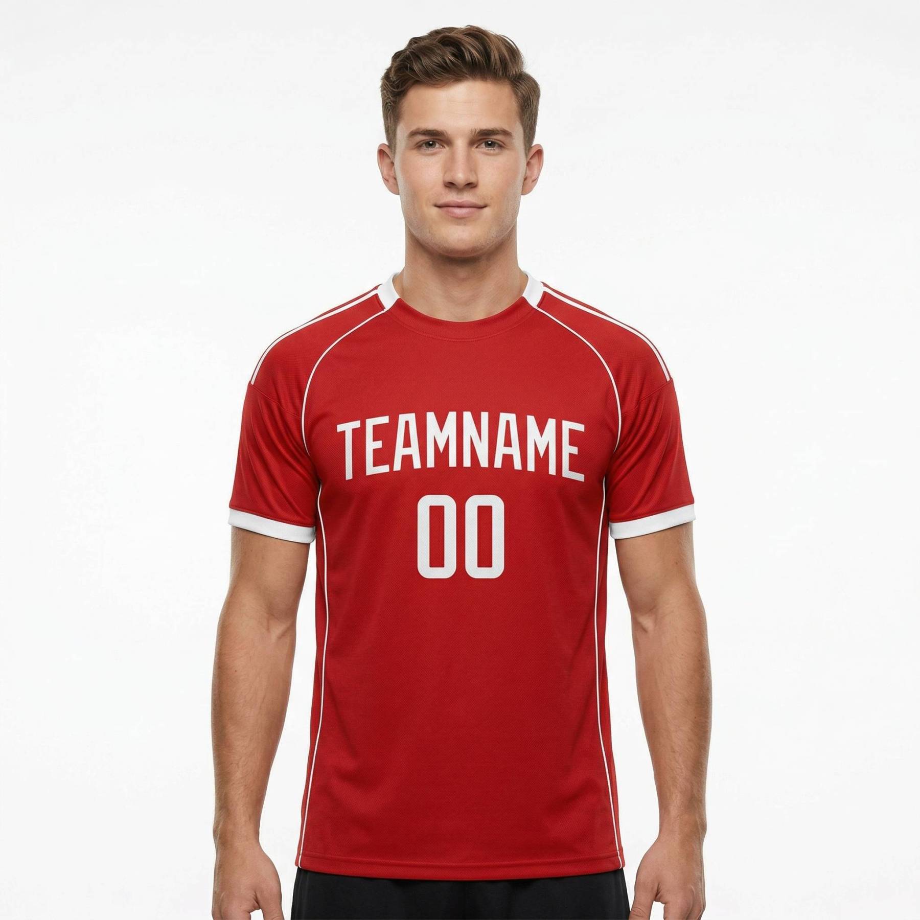 Custom Red & White Custom Soccer Jersey