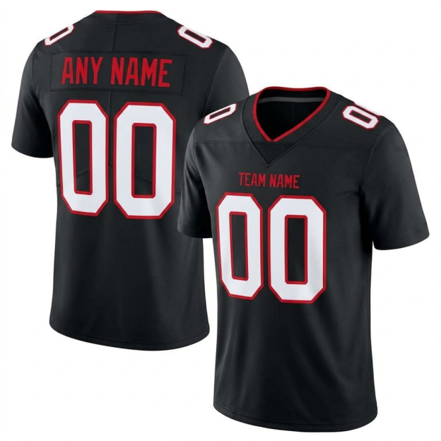 Custom Black & White/Red Football Jersey