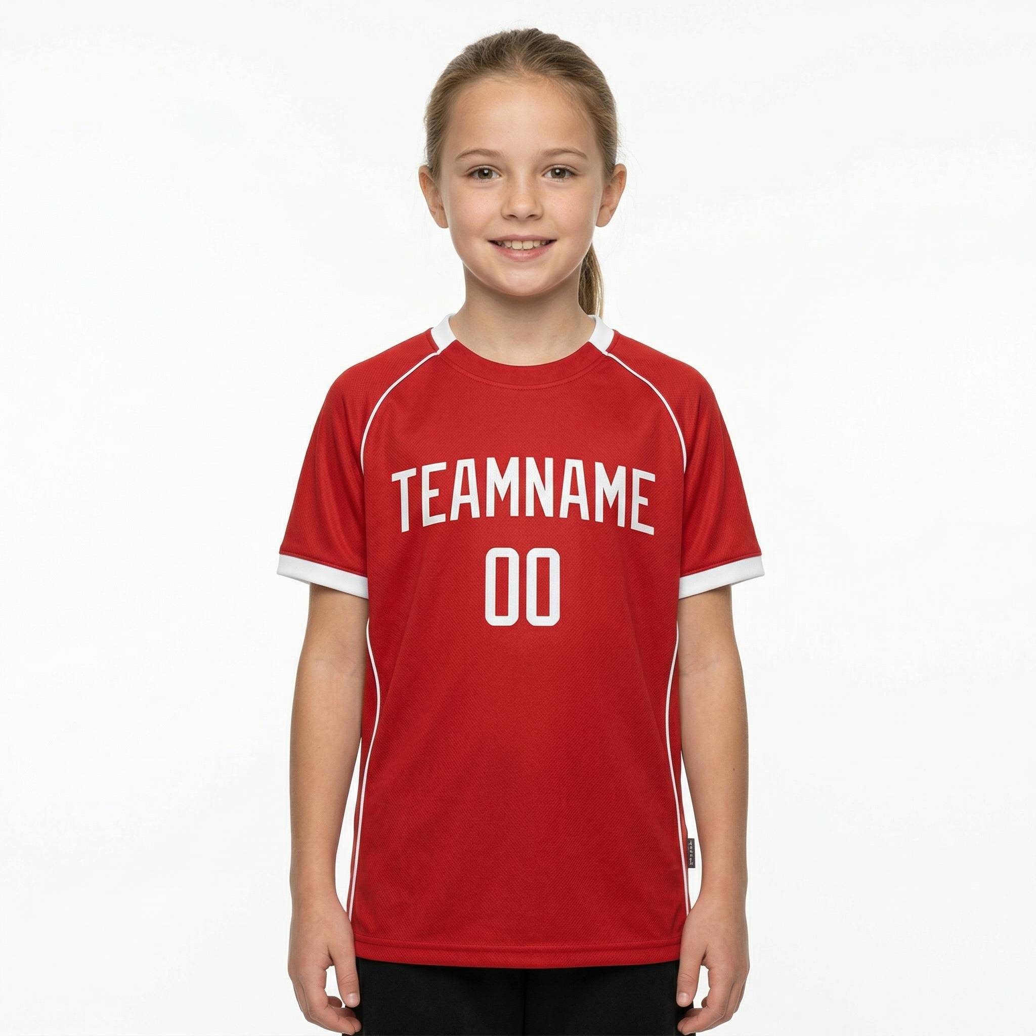 Custom Red & White Custom Soccer Jersey