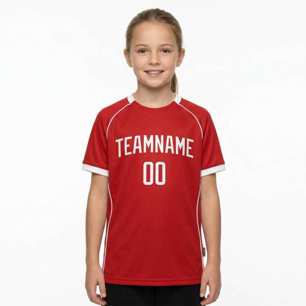 Custom Red & White Custom Soccer Jersey