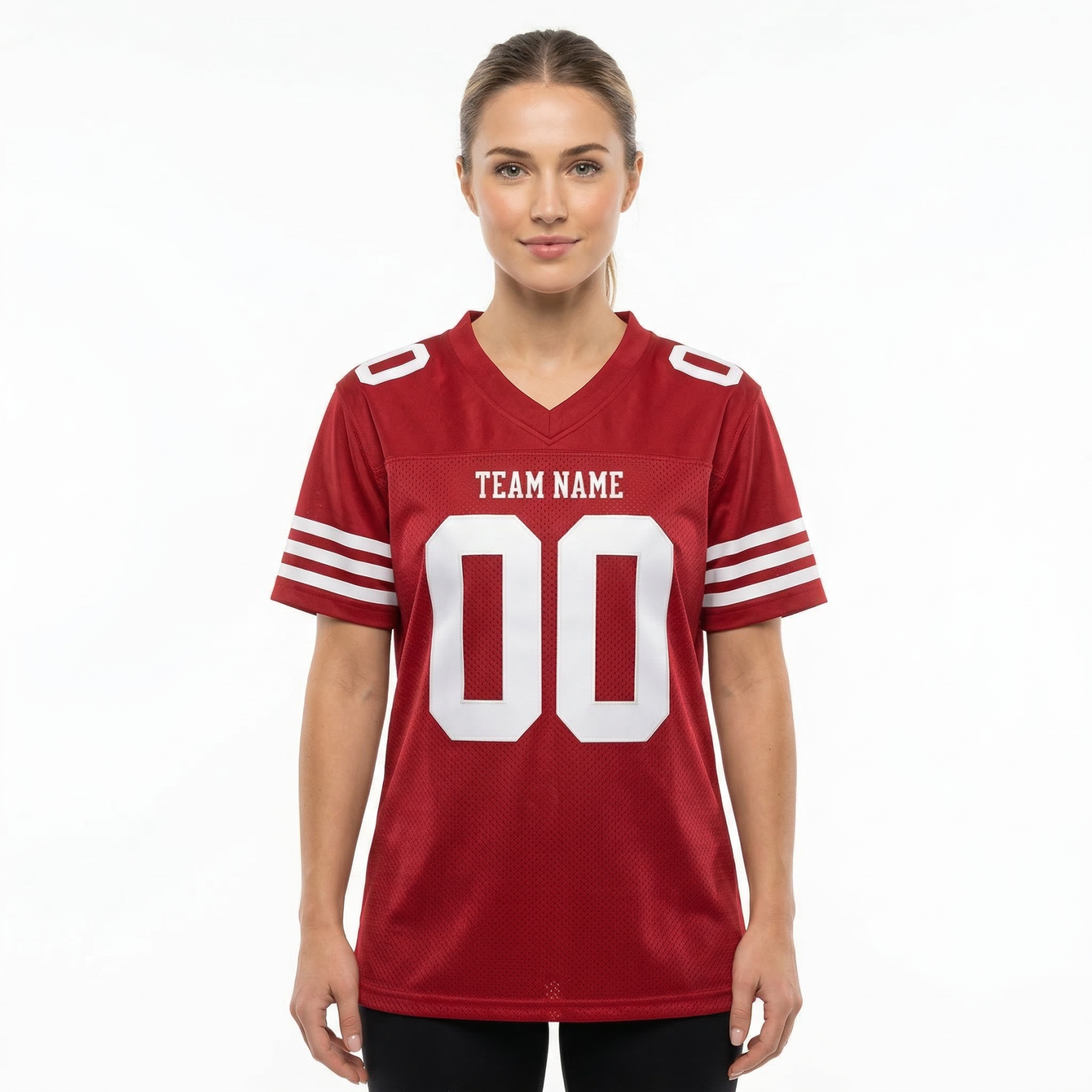 Custom Red & White Football Jersey
