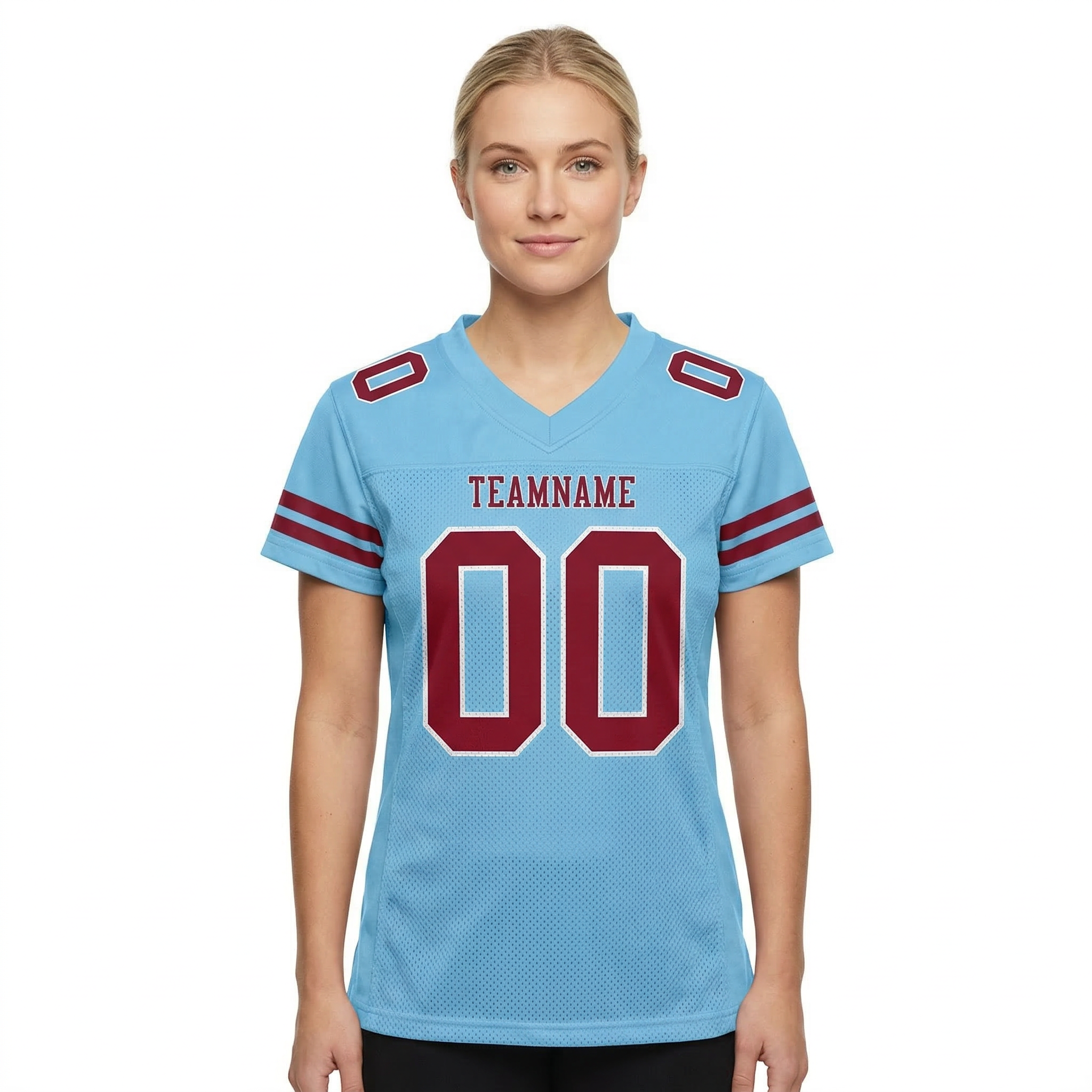 Custom Blue & Red/White Football Jersey