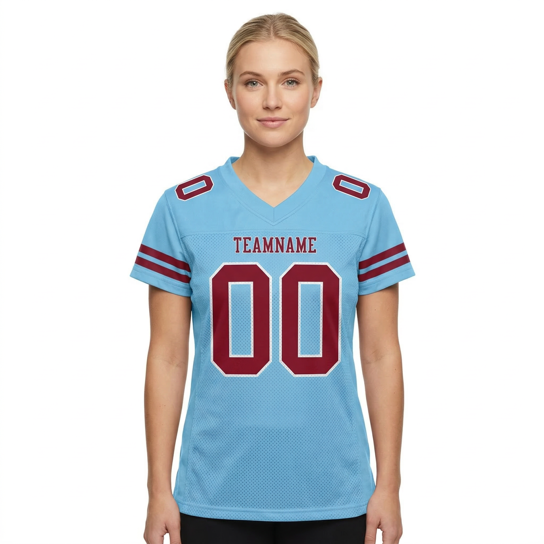Custom Blue & Red/White Football Jersey