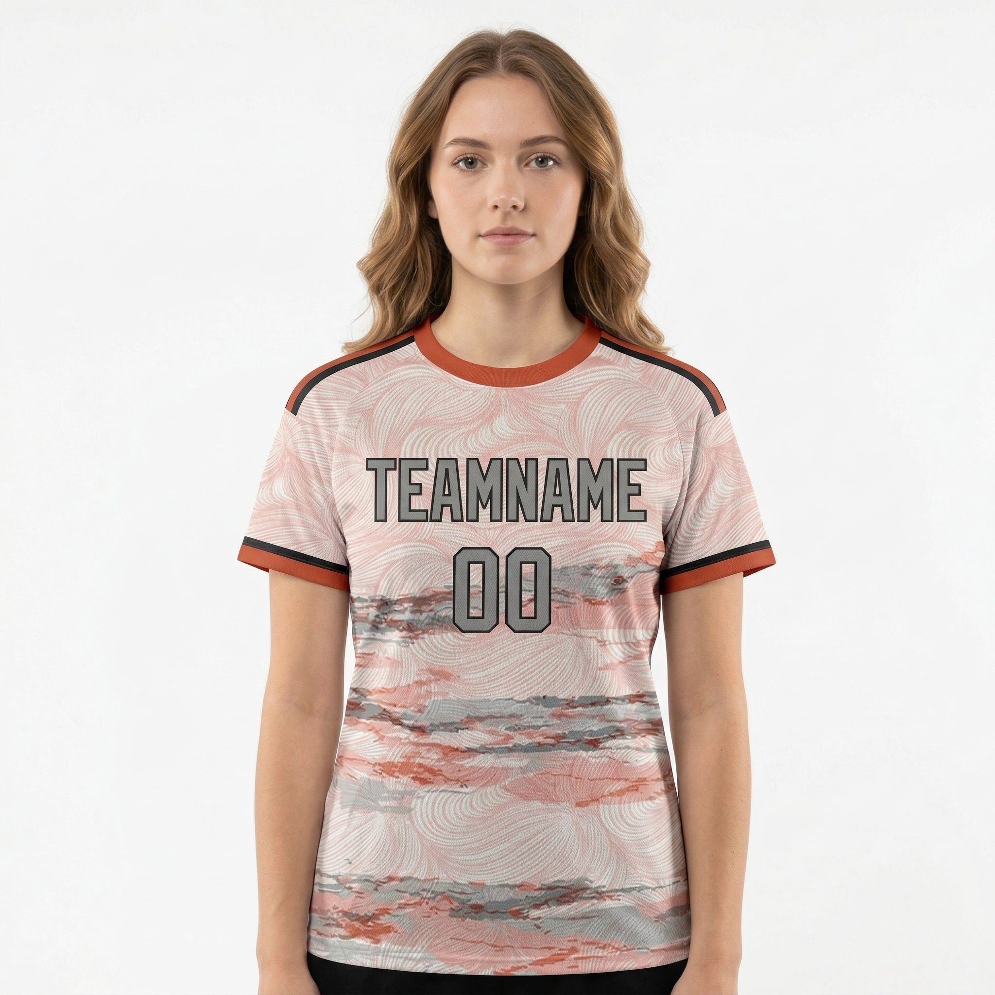 Custom Pink & White/Grey Custom Soccer Jersey