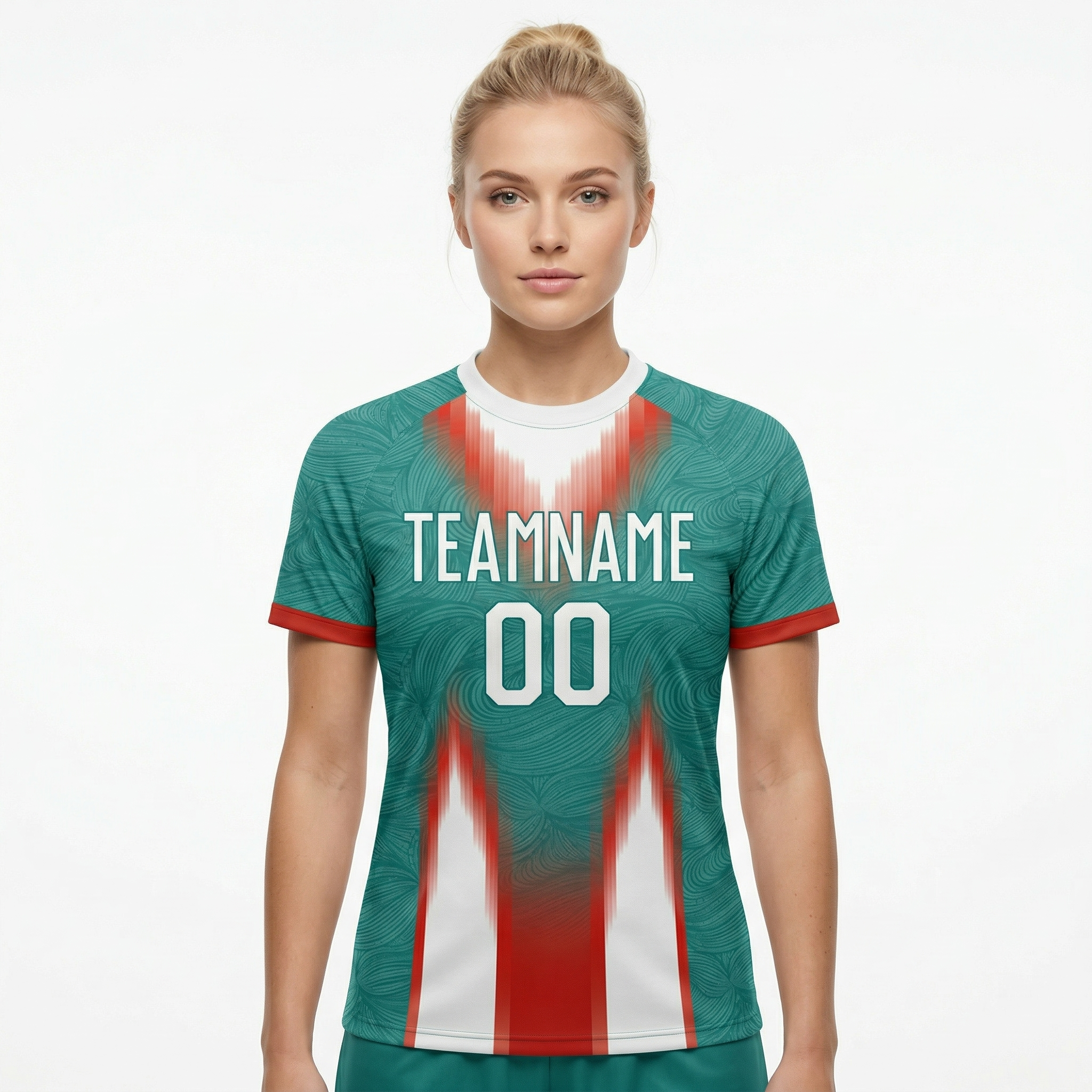 Custom Green & White/Red Custom Soccer Jersey