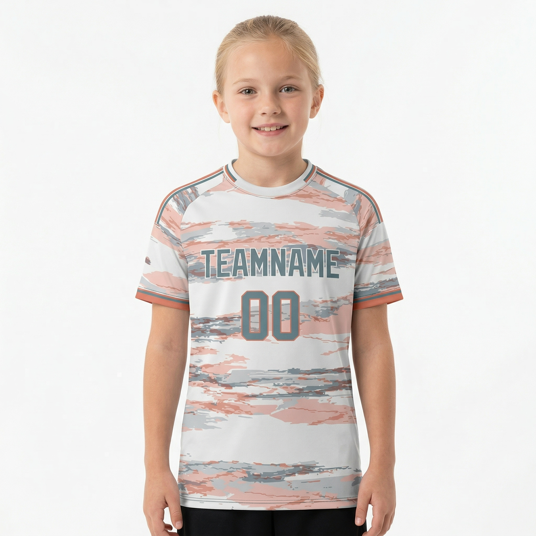 Custom Pink & White/Grey Custom Soccer Jersey