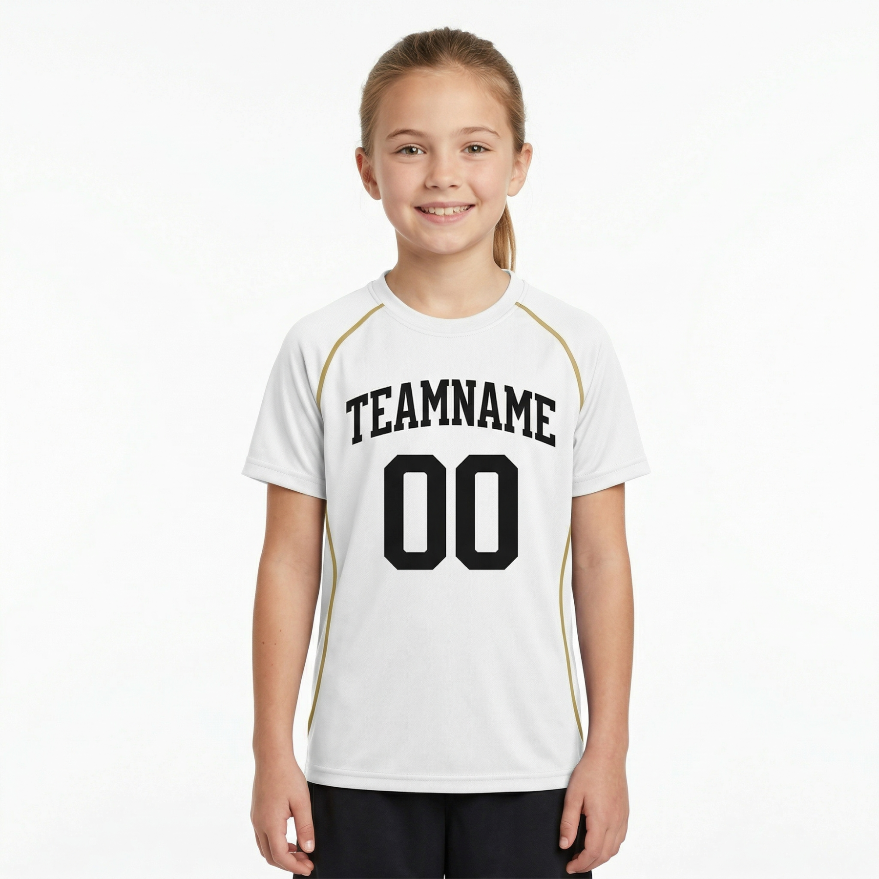 Custom White & Black Custom Soccer Jersey