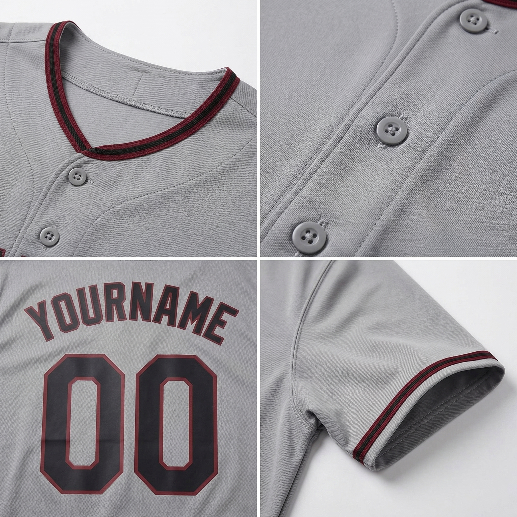 Custom White & Black/Red Classic Fashion Baseball Jersey
